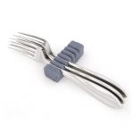 Bestekhouder voor 6 tafelvorken of dessertvorken zilvergrijs (I-serie)