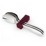 Bestekhouder voor 6 tafellepels of dessertlepels wijnrood (I-serie)