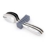 Bestekhouder voor 6 tafellepels of dessertlepels zilvergrijs (I-serie)